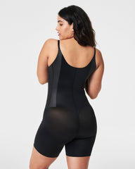 SPANXsupersculpt™ TotalContour Open-Bust Mid-Thigh Bodysuit | Very Black