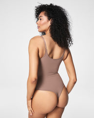 SPANXsculpt™ Seamless Power Thong Bodysuit | Cafe Au Lait