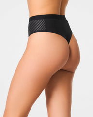 SPANXshape™ Invisible Supima® Cotton Thong | Very Black