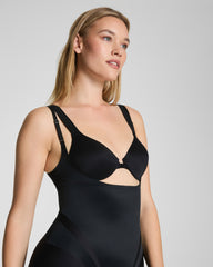 SPANXsupersculpt™ Transform Open-Bust Mid-Thigh Bodysuit | Very Black