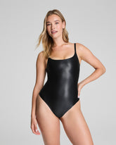 SPANXshape™ LuxeShine Cami Thong Bodysuit | Very Black Shimmer