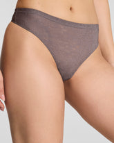 SPANXsupersmooth™ Day to Date Night Lace Thong | Granite
