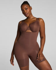 SPANXsculpt™ GoFigure Open-Bust Mid-Thigh Bodysuit | Ganache