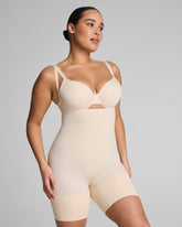 SPANXsculpt™ GoFigure Open-Bust Mid-Thigh Bodysuit | Toasted Coconut