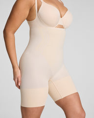 SPANXsculpt™ GoFigure Open-Bust Mid-Thigh Bodysuit | Toasted Coconut