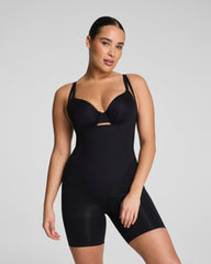 SPANXsculpt™ GoFigure Open-Bust Mid-Thigh Bodysuit | Very Black