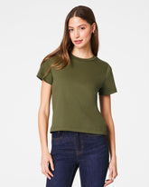 SPANX® Cotton Crewneck Tee | Dark Pine