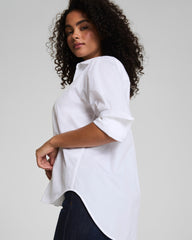 SPANX® Poplin Oversized Button-Up Shirt | Classic White