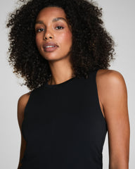 SPANX® Sleek Jersey High Neck Ruched Tank | Classic Black