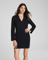 SPANX® Sleek Jersey Long Sleeve Shirt Dress | Classic Black