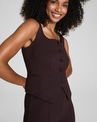 SPANX® Ponte Tailored Vest | Truffle Brown