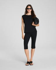 SPANX® Sleek Jersey High Neck Tee | Classic Black