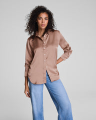 SPANX® Silky Smooth Button Down | Cafe Au Lait