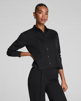 SPANX® Poplin Cropped Button-Up Shirt