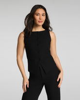 SPANX® WellSuited Tailored Button-Down Vest | Classic Black