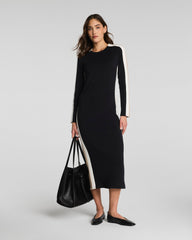 SPANX AirEssentials® Colorblock Maxi Dress | Very Black Stripe