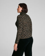 SPANX® Ponte Jacquard Turtleneck | Light Leopard Print