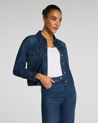SPANX® Denim Shacket | Adriatic Blue