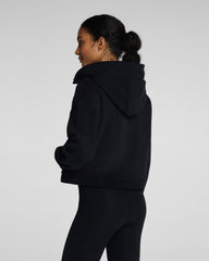 SPANX® BoostUp Cotton Fleece Full Zip Hoodie | Very Black