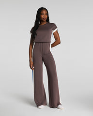 SPANX AirEssentials® Colorblock Jumpsuit | Dark Cacao Stripe