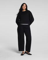 SPANX® Ponte Pleated Tapered Pant | Classic Black