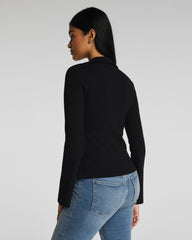 SPANX® Ribbed Knit Button Down | Classic Black