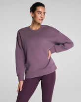 SPANX® BoostUp Cotton Fleece Crewneck Tunic | Prune