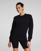 SPANX® BoostUp Cotton Fleece Crewneck Tunic | Very Black