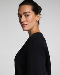 SPANX® BoostUp Cotton Fleece Crewneck Tunic | Very Black