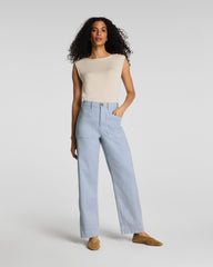SPANXsupersmooth™ Stretch Twill Utility Barrel Leg Pant with Patch Pockets