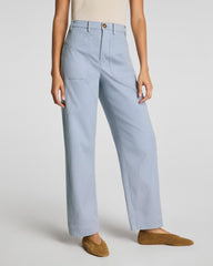 SPANXsupersmooth™ Stretch Twill Utility Barrel Leg Pant with Patch Pockets | Himalayan Cloud