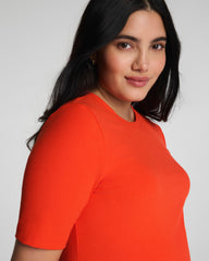 SPANX® Ribbed Knit Crewneck Tee | Poppy