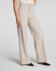 SPANXsupersmooth™ Stretch Twill Wide Leg Pant with Patch Pockets | Bone