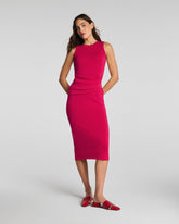 SPANX AirEssentials® Draped Tank Midi Dress | Fuchsia