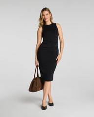 SPANX AirEssentials® Draped Tank Midi Dress | Very Black