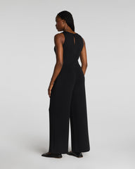 SPANX AirEssentials® Draped Sleeveless Jumpsuit | Very Black