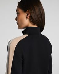 SPANX AirEssentials® Colorblock Track Jacket | Very Black Stripe