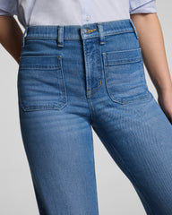 SPANXshape™ Authentic 360 Mid-Rise Easy Flare Jeans with Patch Pockets | Elysian