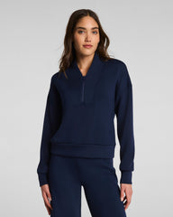 SPANX AirEssentials® Shawl Collar Half Zip | Timeless Navy