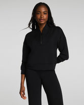 SPANX AirEssentials® Shawl Collar Half Zip | Very Black