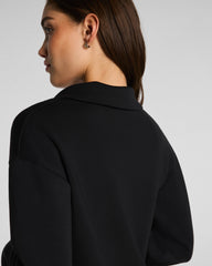 SPANX AirEssentials® Long Sleeve Polo Top | Very Black