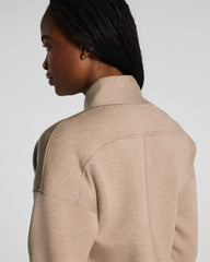 SPANX AirEssentials® Shawl Collar Half Zip | Dune Heather