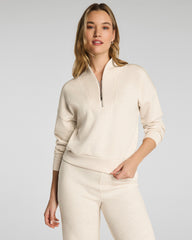 SPANX AirEssentials® Shawl Collar Half Zip | Oatmeal Heather
