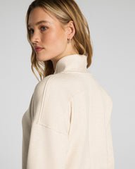 SPANX AirEssentials® Shawl Collar Half Zip | Oatmeal Heather