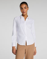 SPANX® Poplin No-Gape Tailored Button Down | Classic White
