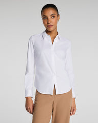 SPANX® Poplin No-Gape Tailored Button Down | Classic White