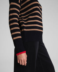 La Ligne Marin Sweater | Black/Camel