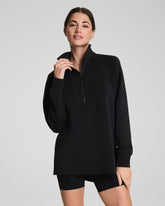 SPANX AirEssentials® Half Zip Tunic | Very Black