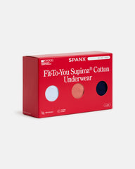 SPANXsmooth™ Fit-To-You Supima® Cotton Bikini 3-Pack | Summit/Clay/Timeless Navy