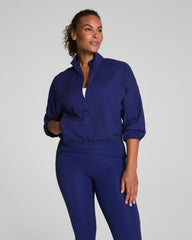 SPANX® Get Moving Textured Half Zip | Midnight Iris